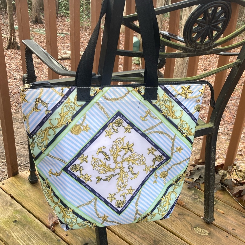 Victoria's Secret Insulated Tote Bag - Blue, Gold, Black, White